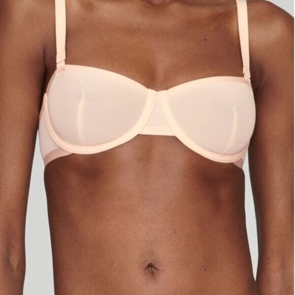 NWOT CUUP The Balconette Mesh in Blush - 34A - Picture 1 of 6